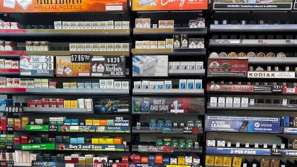 Tobacco products at store