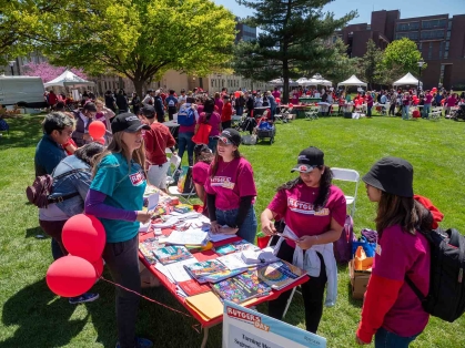 Busch campus is bustling on Rutgers Day.